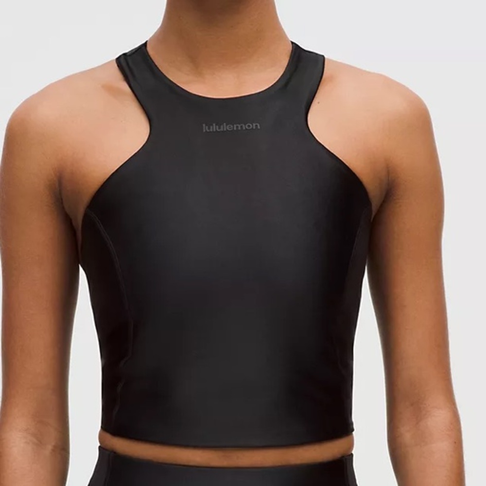 lululemon athletica Black High-Neck Cropped Tank